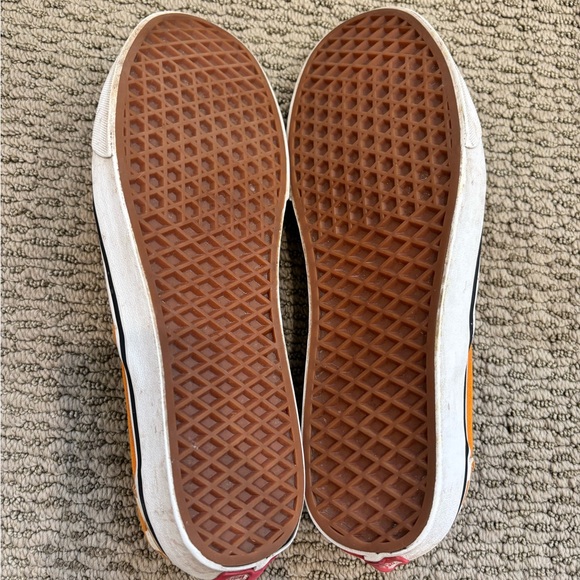 Vans Orange and White Checkerboard Sneakers - Picture 5 of 6